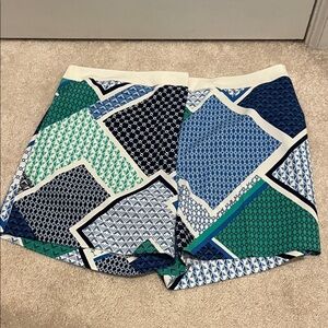 Tommy Hilfiger Blue and Green Geometric Shirt